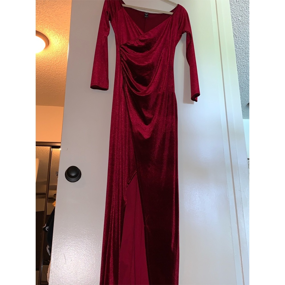 Burgundy gown